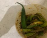A picture of step 4 of Green chilli achar.