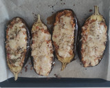 Foto del paso 5 de la receta: Berenjena rellena de atún y pisto 🍆