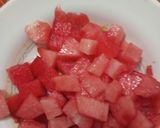 A picture of step 1 of Water melon sharbat.