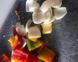 A picture of step 1 of Paneer Tikka.