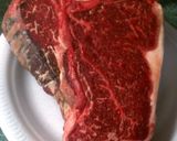 A picture of step 3 of Dry Aged Chimney Porterhouse (Courtesy of Alton Brown).