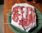 A picture of step 2 of Dry Aged Chimney Porterhouse (Courtesy of Alton Brown).