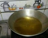 A picture of step 4 of Tri colour motichur laddu.