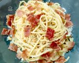 Foto del paso 6 de la receta Spaghetti con piñones y jamón crunch