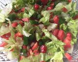 A picture of step 1 of Pomegranate salad.