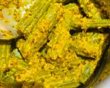 A picture of step 2 of Drumstick mustard fry.