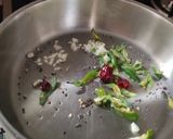A picture of step 2 of Kerala style Palak thoran.