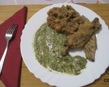Sült Pulyka 🍗, Zsemlemártás 🍞, Sóska Főzelék 🥬 recept fázis 4 fotója