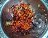 A picture of step 3 of Sunflower seeds Roti-Open Salad wraps.