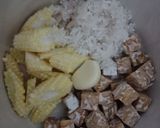 Foto langkah ke 1 dari resep Mpasi 5mo+ Menu 3bintang tempe babycorn.