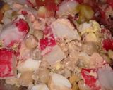 Foto del paso 1 de la receta: Tomate relleno de arroz integral, garbanzos y kanikama