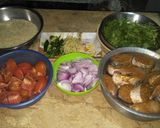 A picture of step 1 of Fish Biryani.