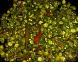 A picture of step 3 of Bhindi bhujiya.