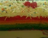 Rainbow Cake Sprinkle langkah memasak 8 foto
