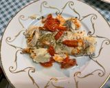Une image de l'étape 12 de Filets de dorade aux crevettes sauvages, tomates cerises, aneth et citron vert.