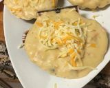 Foto del paso 4 de la receta Vieira rellena de marisco gratinada con bechamel al horno