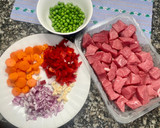 Foto del paso 1 de la receta: Carne en salsa con papas