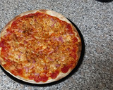 Foto del paso 10 de la receta: Pizza de atún, bacon y champiñones, Sin Gluten