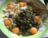 Foto del paso 1 de la receta: Tortilla de lechuga con berenjena asada a la andaluza