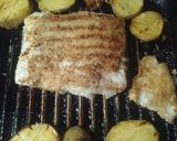 Foto del paso 4 de la receta: Brótola con berenjenas asadas y papas a la plancha