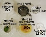 Une image de l'étape 1 de Kanten Wagashi de 3 couleurs.