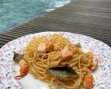Foto langkah ke 15 dari resep Spaghetti Telur Asin dengan Udang.