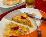 Φωτογραφία βήματος 8 της συνταγής 👩‍🍳Ομελέτα🥚 με Πατάτες !🥔 +Σάλτσα🍅