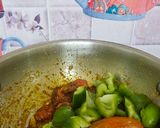 A picture of step 2 of Aloo Capsicum.