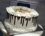 A picture of step 37 of Chocolate cake with whipped cream frosting.