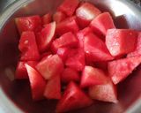 A picture of step 1 of Watermelon Refreshing Cooler.