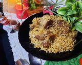 A picture of step 9 of Beef yakhni pulao biryani.