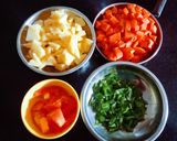 A picture of step 1 of Super tasty Rajasthani style chana daal veg sabji.