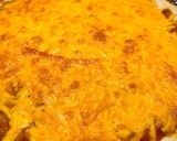 A picture of step 8 of Meatless Enchilada Pie.