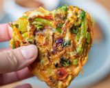 A picture of step 4 of Don’t Break My Heart Korean Crispy Pancake 🥞 🌶 ❤️.