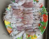 Hình bước làm 1 của món Mướp xào mực