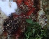 A picture of step 1 of Leftover rajma chawal taco 🌮.