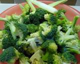 Brokoli cah jamur hioko langkah memasak 1 foto