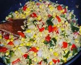 A picture of step 6 of Creamy Veggie Orzo.