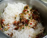 A picture of step 3 of Vegetable Fried Rice.