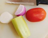 A picture of step 2 of Mint Flavor Salad,Raita.