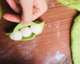 Hình bước làm 4 của món Bánh bao chay lá dứa