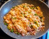 Foto del paso 3 de la receta: Arroz chino keto con camarón y tocino (hecho con coliflor)