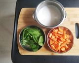 A picture of step 1 of Healthy Colourful Mini Idlis.