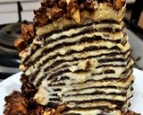 A picture of step 7 of Chocolate crepe cake.