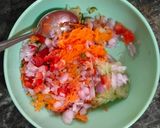A picture of step 3 of Neutricious beetroot chilla.