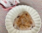 A picture of step 4 of Rice Balls with Tempura Bits and Salted Kelp - Great for Lunchboxes.