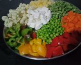 A picture of step 1 of Veg Kolhapuri.