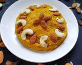 A picture of step 5 of Kesari Suji halwa.