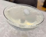 A picture of step 3 of Old Cuban Cocktail.