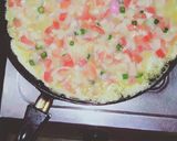 A picture of step 3 of Egg and Toast Pizza.